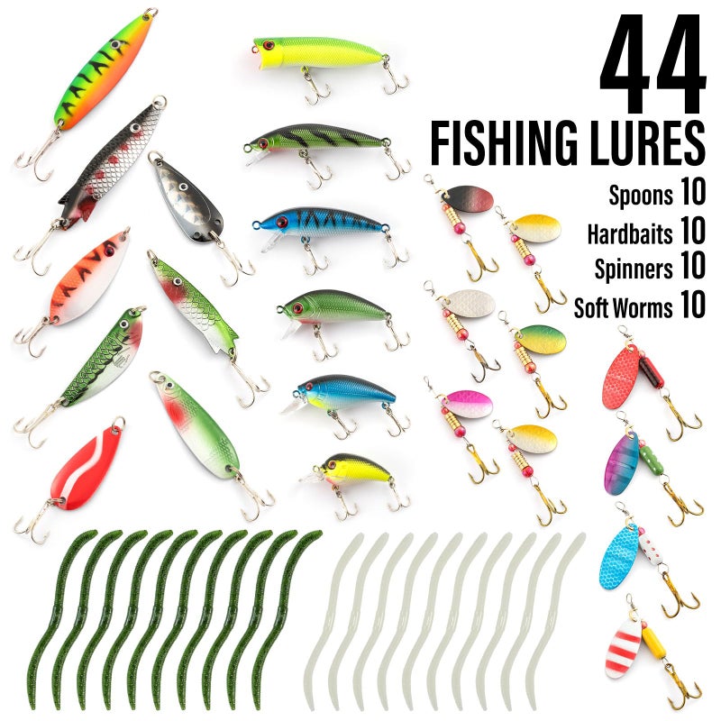 Dr.Fish Fishing Rod and Reel Combos 125-Pieces Telescopic Spinning Pole Reel Gear Equipment Set with Tackle Bag for Adult Collapsible Travel Complete Fishing Sets Men Starter Freshwater Saltwater 6FT - Image 2